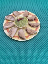 Falcon Miniatures Taco Platter With Guacamole 1:12 Scale 22054