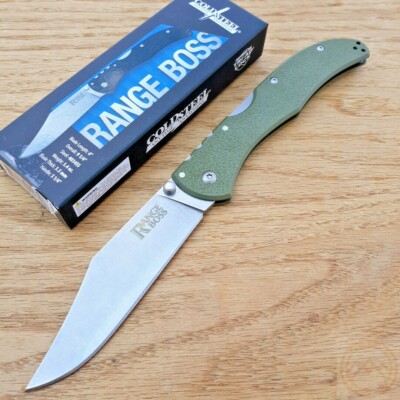 Cold Steel Range Boss Lockback Folding Knife 4'' 4034 Steel Blade Zytel Handle