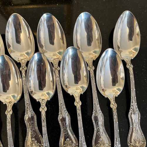 12 PCs Josephine by Mount Vernon / Howard Sterling Silver Teaspoons 5 5/8” - Picture 8 of 19