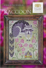 FICHE POINT DE CROIX THE RACCOON N° 4 SERIE A YEAR IN THE WOOD COTTAGE GARDEN SA