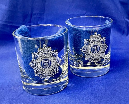 UK Military Army, Royal Navy & RAF Twin Whisky Tumbler Glasses in silk lined box - Picture 42 of 72