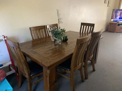 Timber Dining Table With 6 Chairs Dining Tables Gumtree Australia Newcastle Area Cooks Hill 1256025200