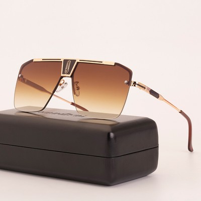designer oversized aviator sunglasses