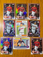 Tyler Freeman Gaurdians Rookie, Bowman Platinum, Topps Chrome, Prism, Gold Foil