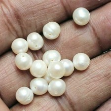 Wholesale Lot of 6.5mm Round Natural Freshwater Pearl Loose Beads Full Drilled