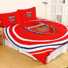 Image of ARSENAL FC DUVET COVER SET CUSHION OFFICIALLY LICENSED SELECTION