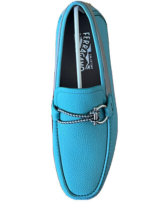 NIB SALVATORE FERRAGAMO Men’s Front 4  Slip On Driver Moccasins nm_3445641_100380_m main image 2