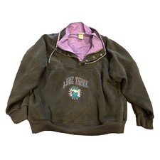 Vintage Sweatshirt Size Large Black Purple Ski 80  s 90 Snowboard Y2K Lake Tahoe