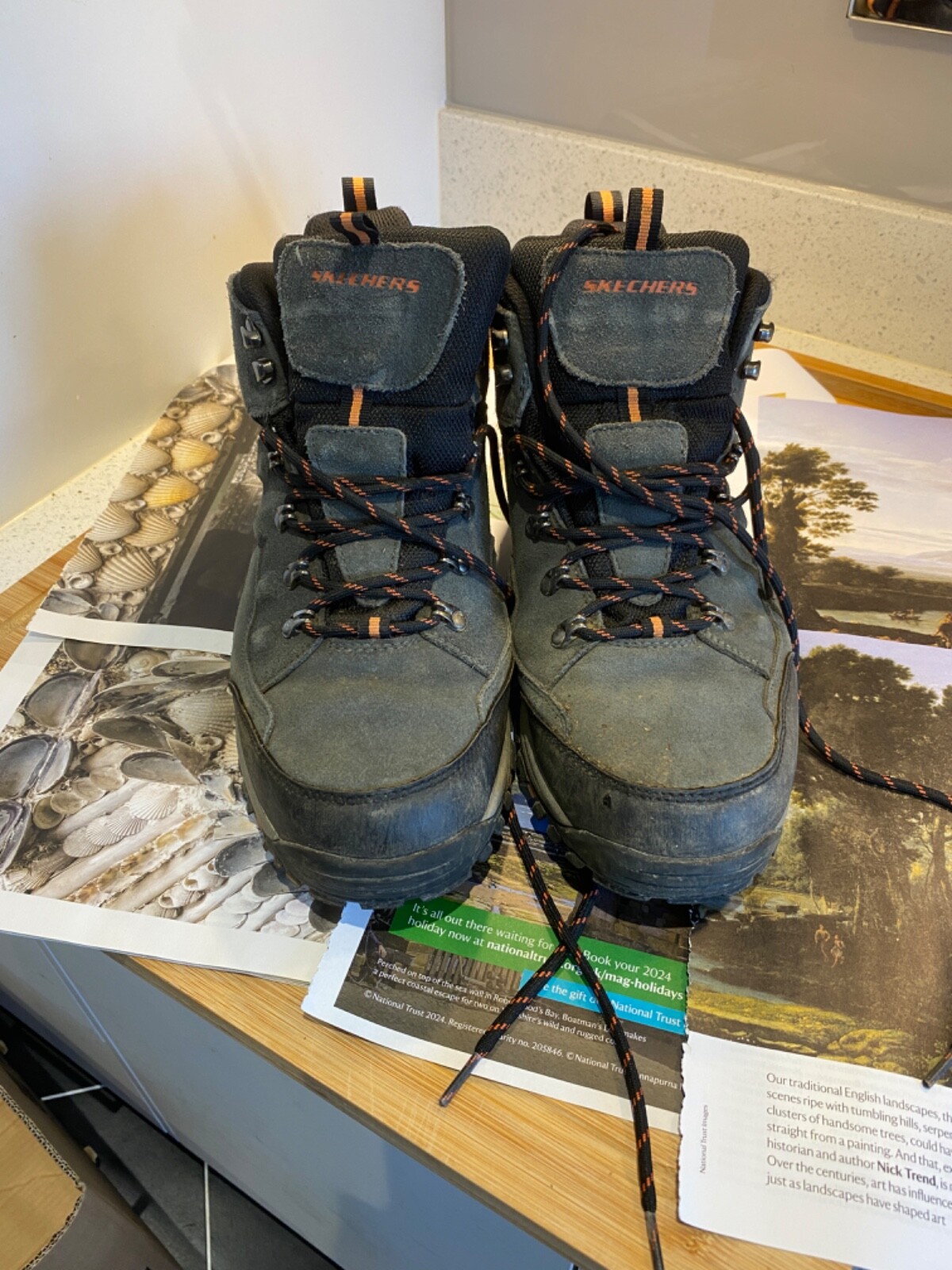 Skechers Mens Walking Boots size 11 uk used approx 2 years old eBay