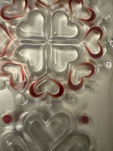 Vintage Walther Heart Glass Tray Plate - Picture 6 of 9