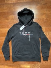 Tommy Hilfiger Men S Hoodie Fleece Lined Logo Sleeve Pullover 90 NWT Sweatshirt