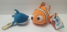 2 PLUSH TOYS FINDING DORY WALT DISNEY PIXAR NEMO AND DESTINY  USED WITH TAGS  