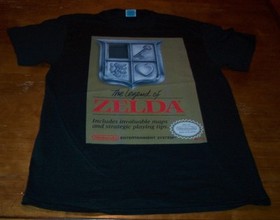 VINTAGE STYLE THE LEGEND OF ZELDA GOLD BOX NES Nintendo T-Shirt MENS MEDIUM NEW