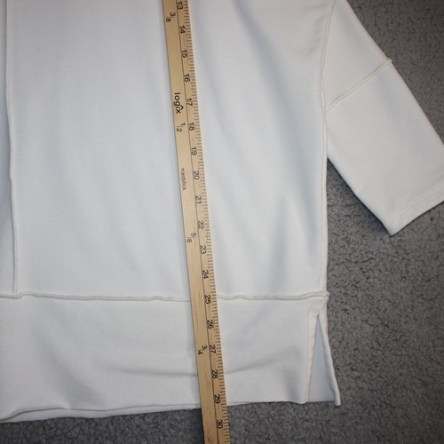 SPANX Sweater Large White Long Sleeve Athleisure Oversized Pullover - Picture 3 of 7