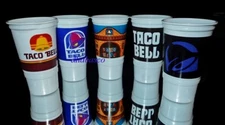 Taco Bell Decade Cup Set of 5 Collectible Retro Nostalgic Eras Decade Cups