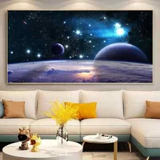 Planetary Landscape Poster Print Wall Art Canvas Painting Home Decor