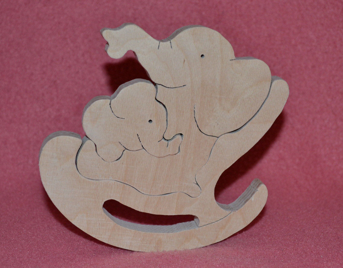Holz Puzzle Elefant Familie, Spielzeug Geschenk, pädagogisches Spielzeug