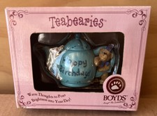 Boyds Bears Teabearies Happy Birthday Tea Pot Figurine Style 24329