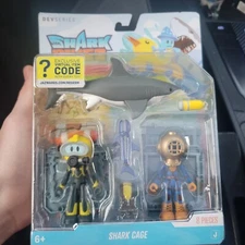 Devseries Shark Bite 2 Shark Cage Toy + Virtual Item Code - New DAMAGED BOX