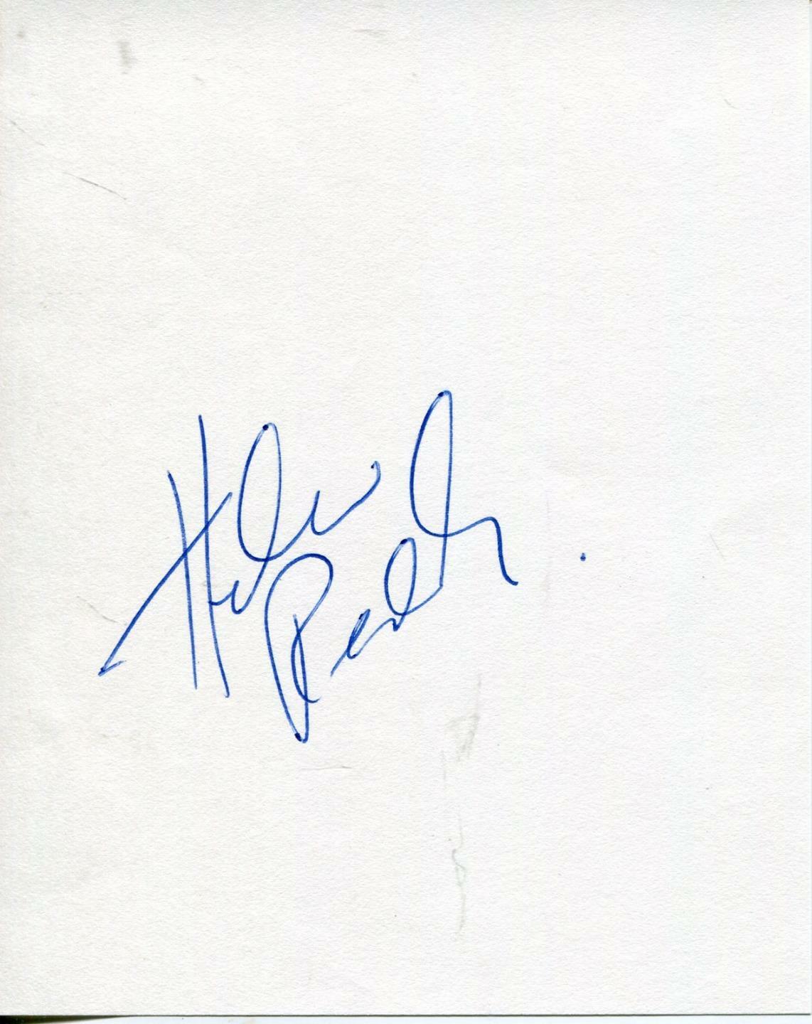 Helen Reddy Autograph I Am Woman Singer Signed Page | eBay