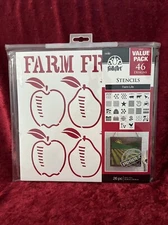 FolkArt Die Cut Paper Farm Life Stencil Value Pack 12 x 12-Inch Pack of 26 12...