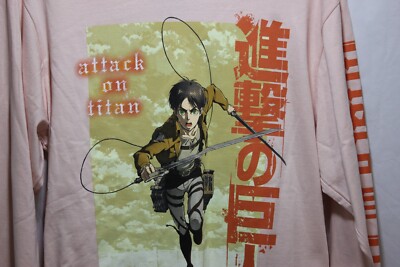 チェック&アタック NWT Attack On Titan Shirt Adult XXLarg Pink Long Sleeve Season 3