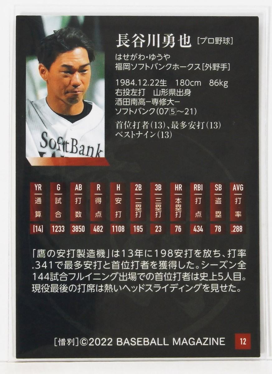 Yuya Hasegawa (Baseball) - 2022 BBM sports Trading Card 