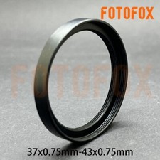 Female 37x0.75mm to Female 43x0.75mm Stepping Step Up Filter Ring Adapter 37-43