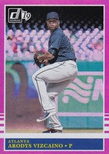 2019 DONRUSS PINK HOLO VARIATIONS PARALLELS ARODYS VIZCAINO BRAVES - B4773