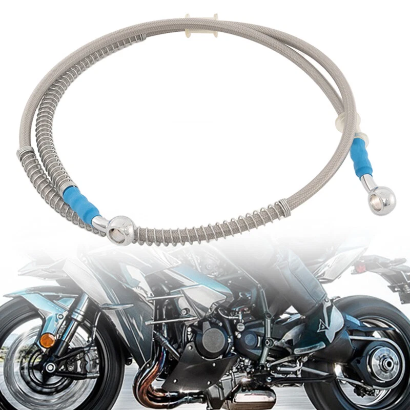 Tubo de manguera de aceite de freno de motocicleta 130 cm 51" acero inoxidable trenzado universal Foto 4 de 4