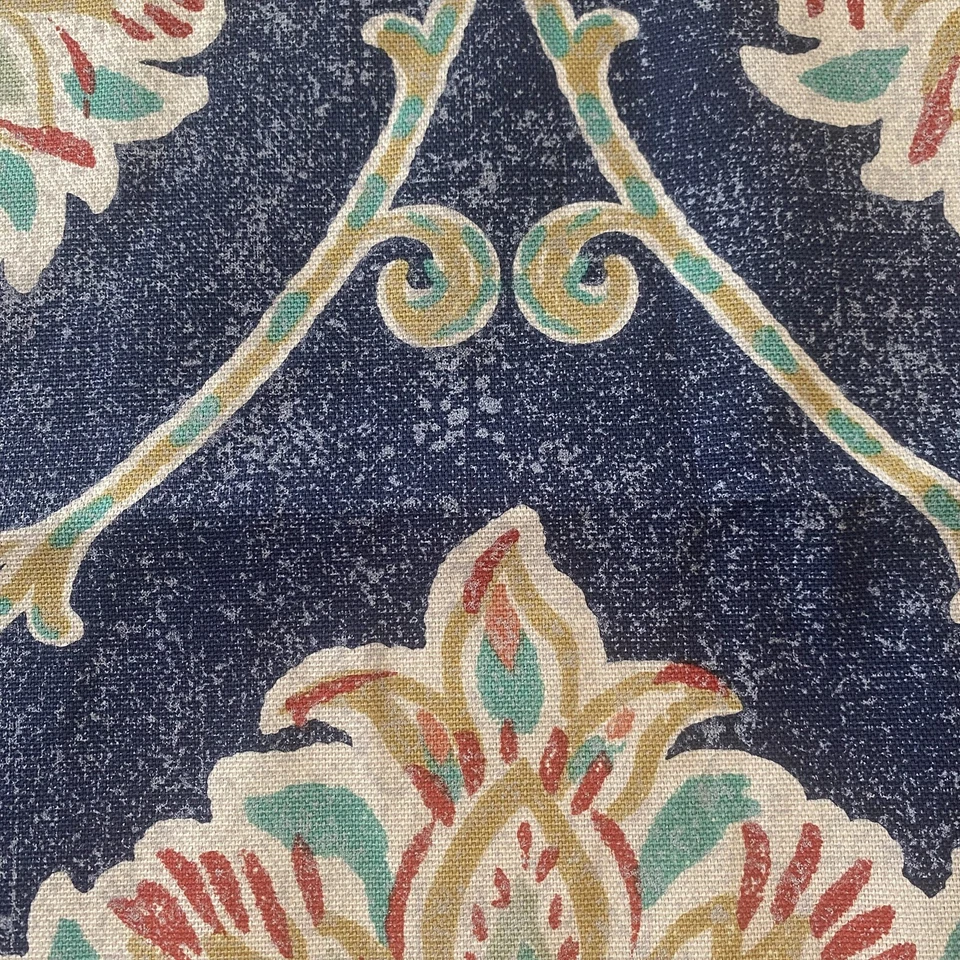 "Tela medallón floral azul palanca Stan Cathell Magnolia Home Fashions 55x56""" Foto 4 de 4