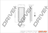 Dr!ve+ Luftfilter Filtereinsatz FüR Toyota Aygo 1.0 Yaris 1.3 Vvt-I CitroëN C1
