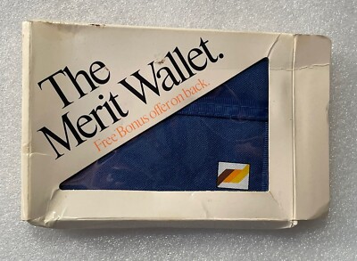 1980s Merit Blue Wallet Bi Fold With Original Box | eBay