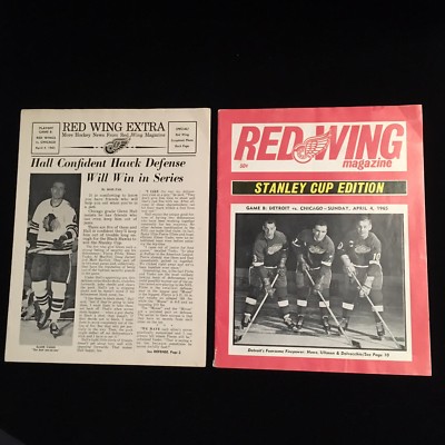 Detroit Red Wing Magazine 1965 Stanley Cup Edition Program Extra Insert Chicago