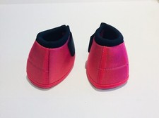 HORSE OVERREACH NO TURN BELL BOOTS EASY ON/OFF PROTECTION NYLON  FOAM SALMON XL