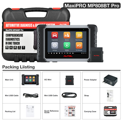 Autel MaxiPRO MP808BT PRO Scanner Kit - 2 Year Updates With ECU Coding & 3000+ Tests