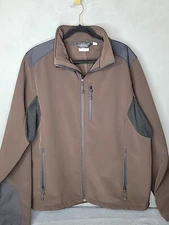 Black Diamond Men's Size XL Soft Shell Insulated Brown Blk Full Zip Coat Jacket