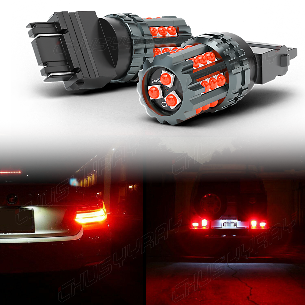 Red LED Stop Brake Tail Light Bulb Lamp 3157 3156 4157 3057