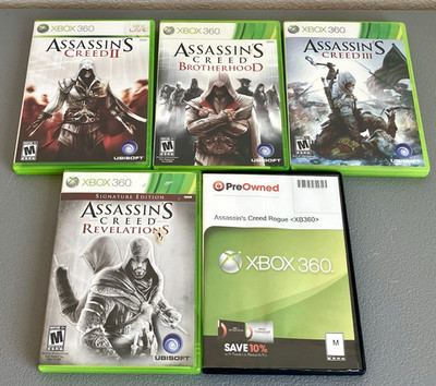 Assassin's Creed Bundle Lot of 5 Games Xbox 360 Revelations Creed II III Brother