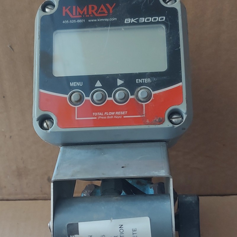 Kimray 1100 Turbine Flow Meter w/ BK3000 Total Flow Reset Display BK30AS