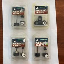 Various SCALEXTRIC Slot Car Spare Parts Axles, Subaru Tires, New
