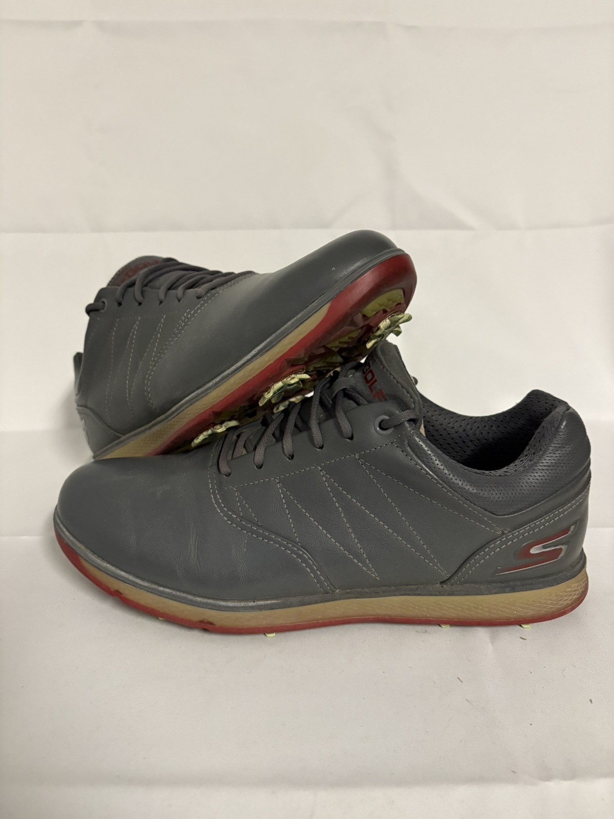 Skechers Men's Size 8 Go Golf Pro 2 Grey Leather Performance Golf Sneakers 54509