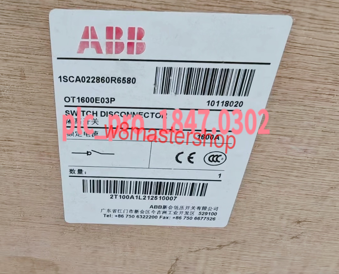 1PCS Brand New ABB OT1600E03P 1600A Switch Disconnector Fast shipment