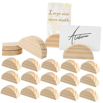 24 Pcs Large Size Stable Wooden Table Number Holders 2. 4 Inch Wedding Nature