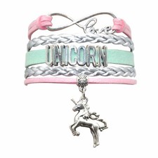Unicorn Bracelet Infinity Love Cute Unicorn Charm Bracelet Jewelry Gifts For Wom