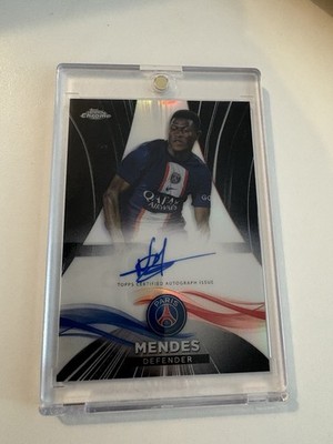 Topps Chrome Team Set PSG 2023 Nuno Mendes On Card Auto /25