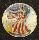 2002 Colorized American Eagle Walking Liberty  1oz. pure silver