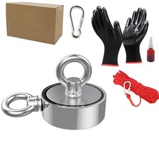 Diameter 1.89" Fishing Magnet Kit Pull Force Strong Neodymium + Carabiner+ Rope