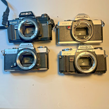 Bulk Lot 4 Minolta SLR Bodies - STRIPPED - As Pictured