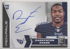 2020 Panini Donruss Elite Pen Pals Blue Ink Darrynton Evans #PP35 Auto 01yl